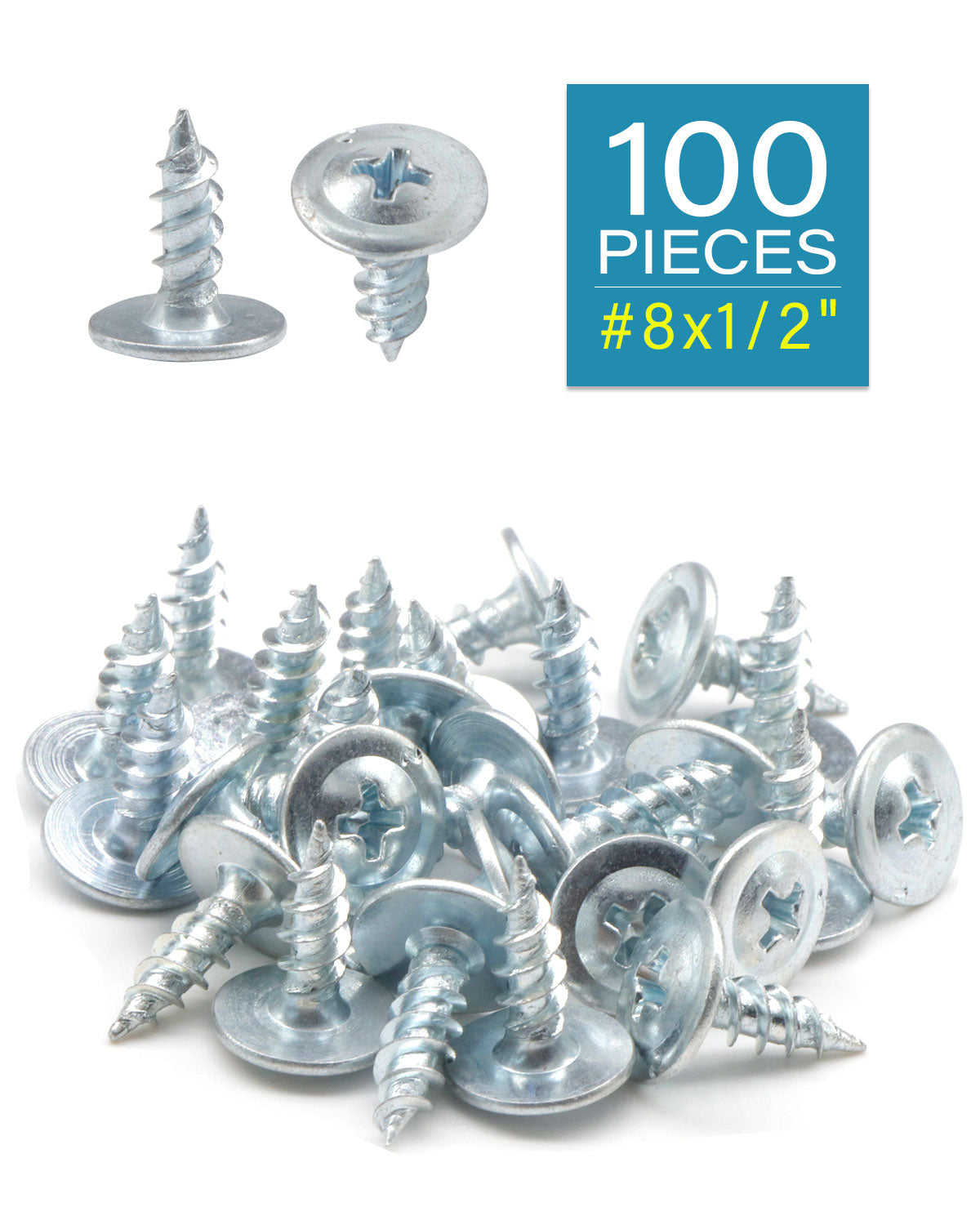 Шурупы по дереву #8 x 1/2 дюйма, 100 шт., саморезы с модифицированной –  IMSCREWS