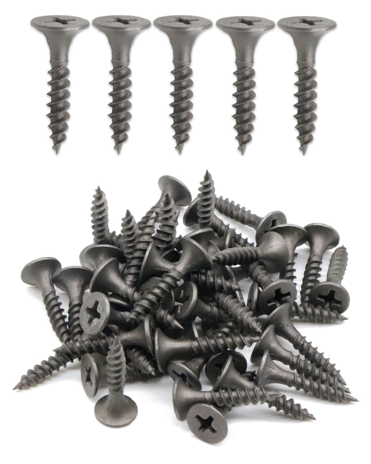 IMScrews 100шт #6x3/4" Шурупы для гипсокартона с плоской головкой Phillips с тонкой резьбой и острым концом Шуруп по дереву, углеродистая сталь 1022A, серый фосфат