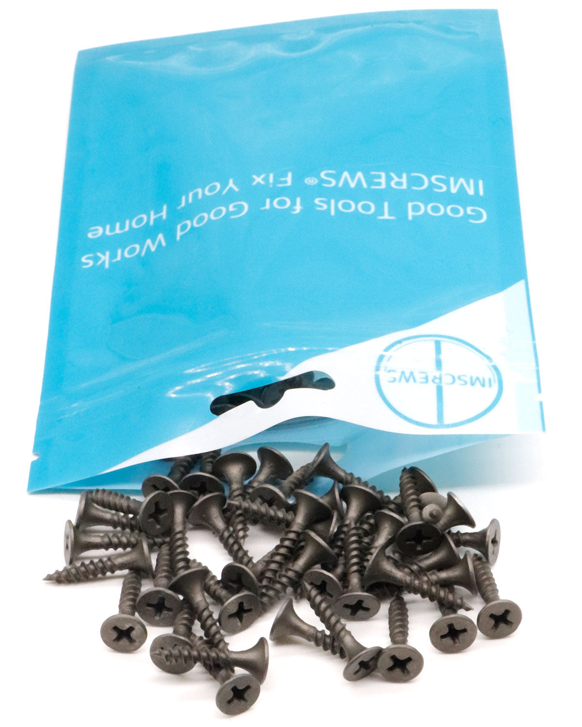 IMScrews 100шт #6x3/4" Шурупы для гипсокартона с плоской головкой Phillips с тонкой резьбой и острым концом Шуруп по дереву, углеродистая сталь 1022A, серый фосфат