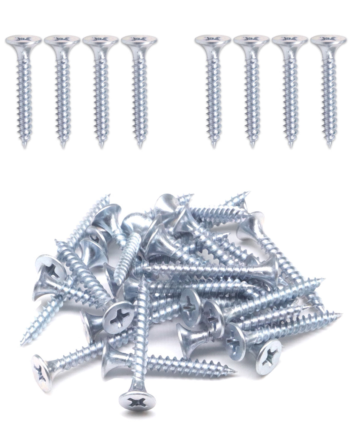 IMScrews 100pcs #6x1" Flat Head Phillips Drywall Screws Fine Thread Sharp Point Wood Screw, Carbon Steel 1022A, Zinc Coated