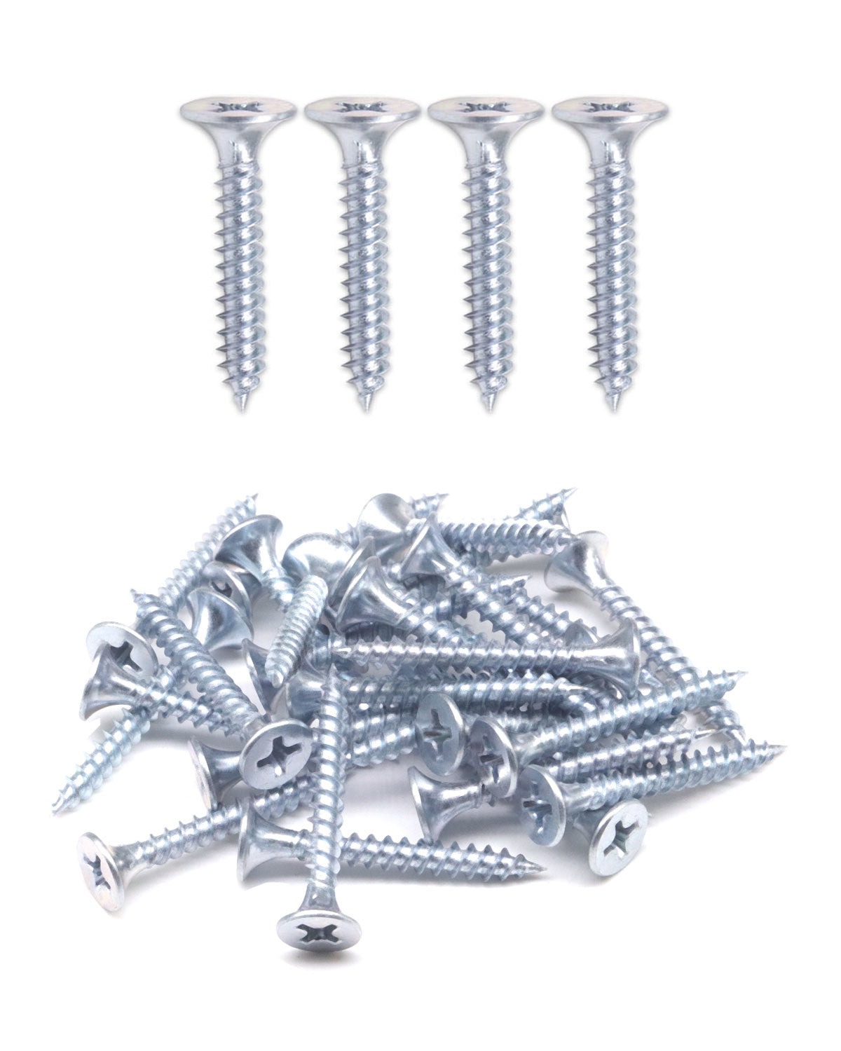 IMScrews 200pcs #6 x 1" Flat Head Phillips Drywall Screws Fine Thread Sharp Point Wood Screw, Carbon Steel 1022A, Zinc Coated