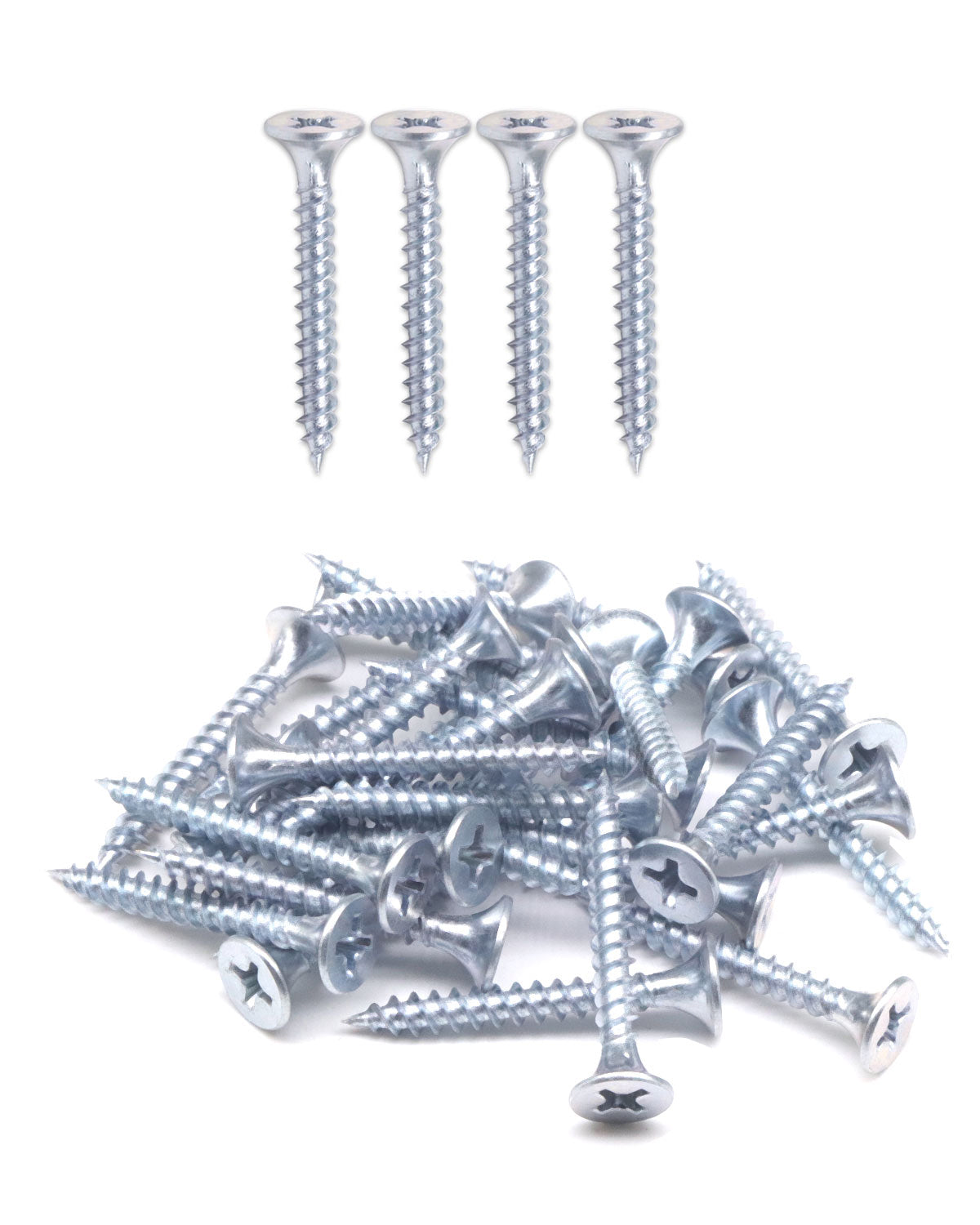 IMScrews 100pcs #6 x 1-1/8" Flat Head Phillips Drywall Screws Fine Thread Sharp Point Wood Screw, Carbon Steel 1022A, Zinc Coated