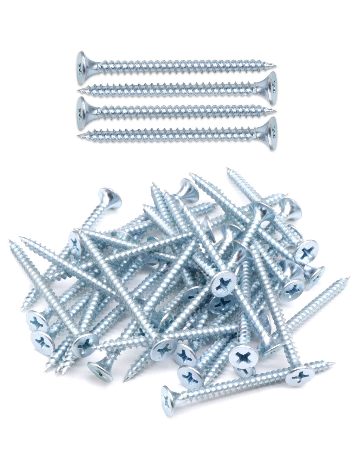 IMScrews 100pcs #6x1-1/2" Flat Head Phillips Drywall Screws Fine Thread Sharp Point Wood Screw, Carbon Steel 1022A, Zinc Coated