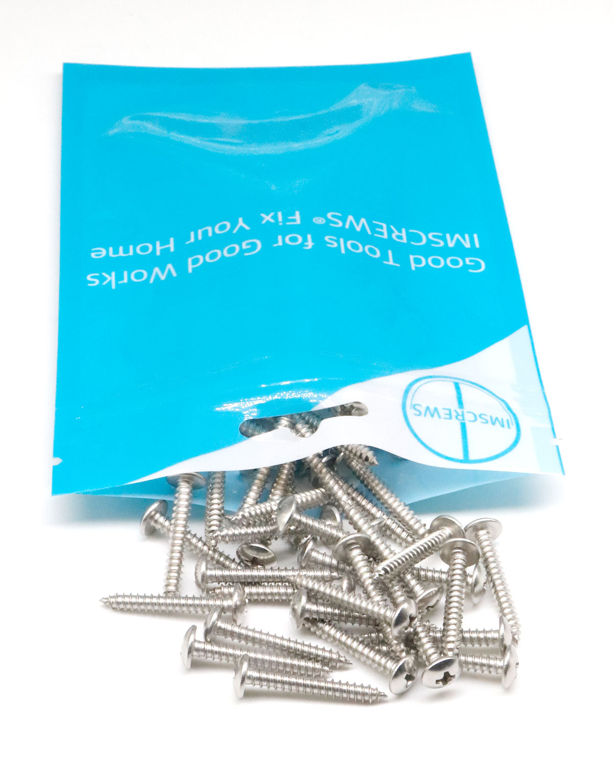 IMScrews #6 x 1"(25mm) 100Pcs 304 Stainless Steel Phillips Truss Head Self Tapping Sheet Metal Screws Assortment Kit