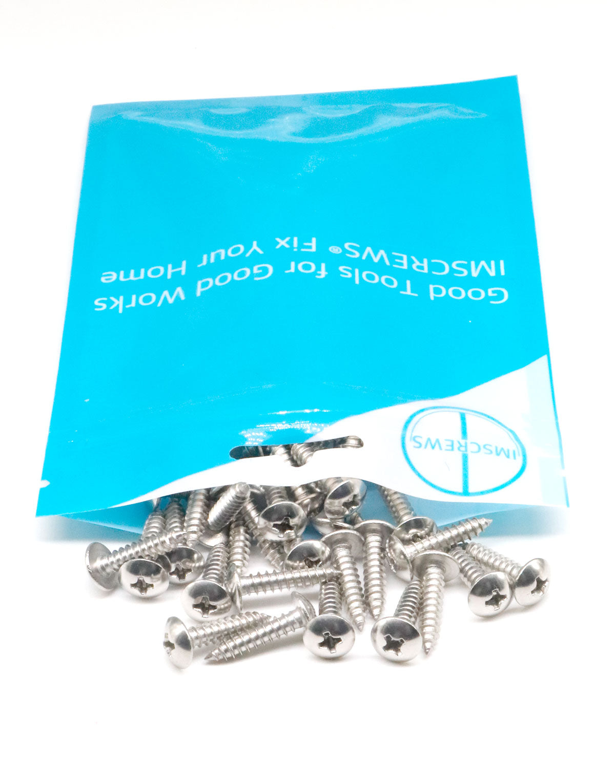 IMScrews 200 Qty #8 x 3/4"(20mm) Truss 304 Stainless Phillips Head Wood Screws