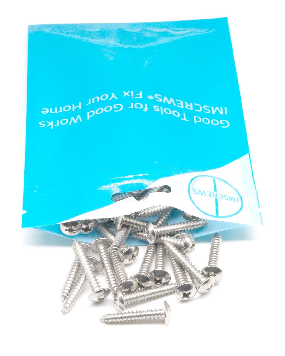 IMScrews #8 x 1"(25mm) 200Pcs 304 Stainless Steel Phillips Truss Head Self Tapping Sheet Metal Screws Assortment Kit