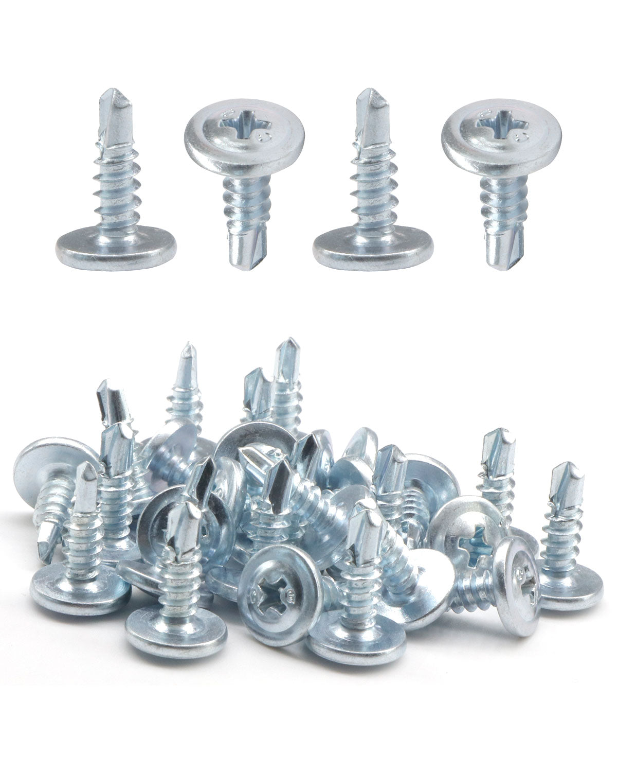 IMScrews 50pcs #8 x 1/2" Truss Head Screws Self Drilling Sheet Metal Screws Zinc Plated Modified Truss Head Self Driller