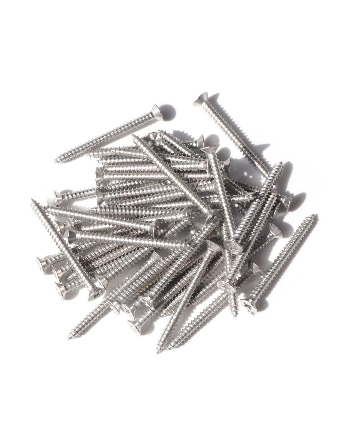 50pcs #4 x 1-1/4" (32mm) Stainless Flat Head Phillips Wood Screws 18-8 (304) Stainless Steel Countersunk Self Tapping Screws