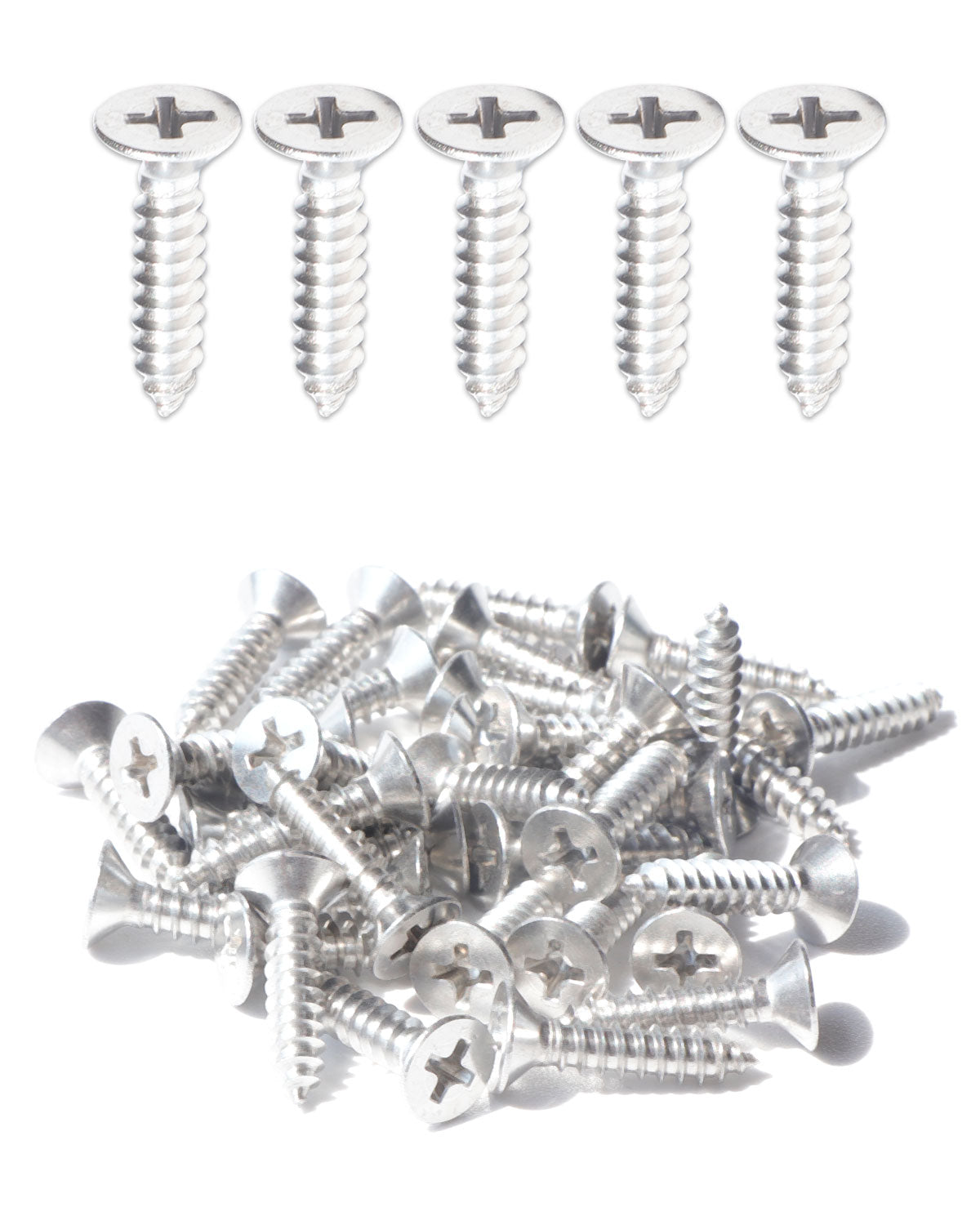 IMScrews 100pcs #8 x 3/4" (19mm) Stainless Flat Head Phillips Wood Screws 18-8 (304) Stainless Steel Countersunk Self Tapping Screws