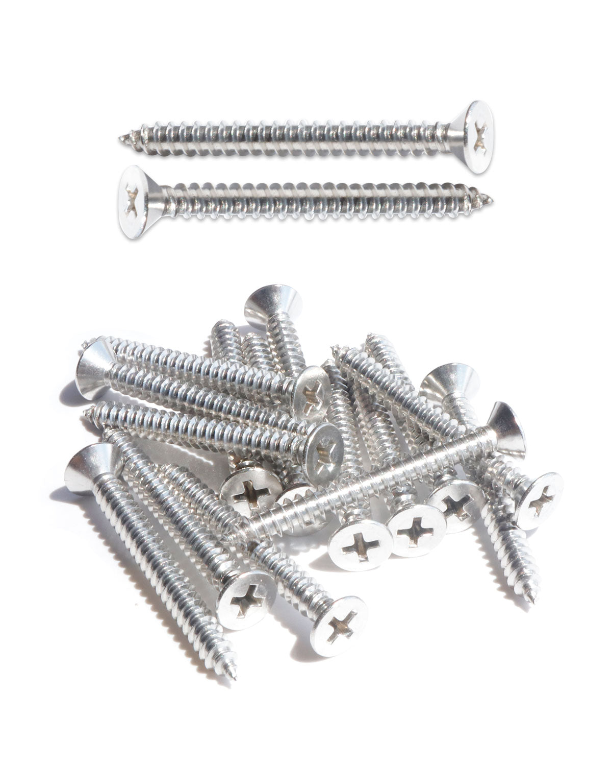 IMScrews 50pcs #8 x 2" (50mm) Stainless Flat Head Phillips Wood Screws 18-8 (304) Stainless Steel Countersunk Self Tapping Screws