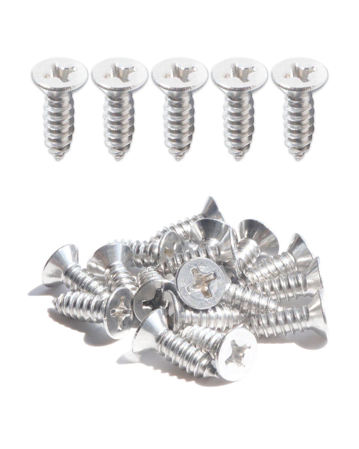 IMScrews 100pcs #12 x 3/4" (19mm) Stainless Flat Head Phillips Wood Screws 18-8 (304) Stainless Steel Countersunk Self Tapping Screws