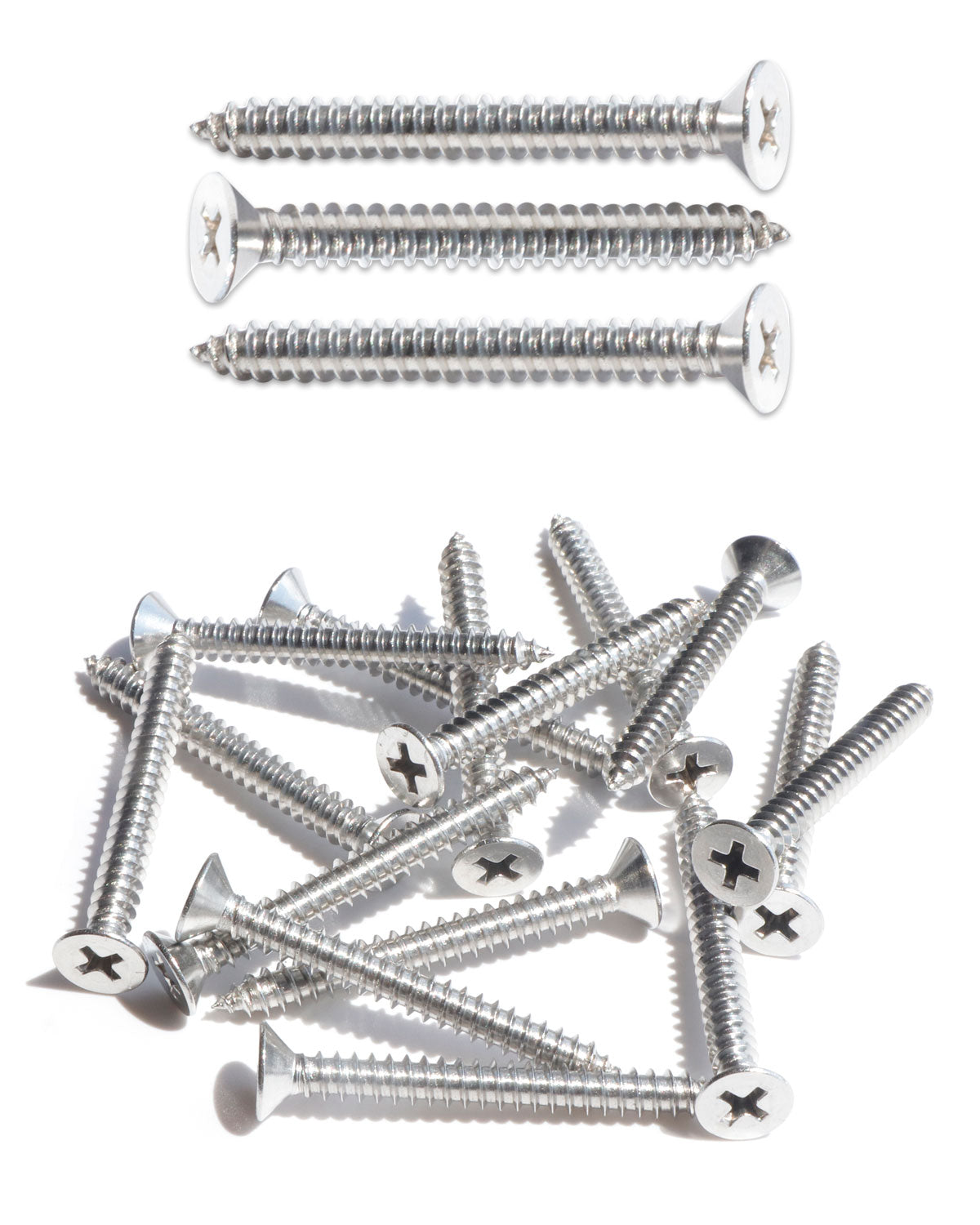 IMScrews 100pcs #12 x 2" (50mm) Stainless Flat Head Phillips Wood Screws 18-8 (304) Stainless Steel Countersunk Self Tapping Screws