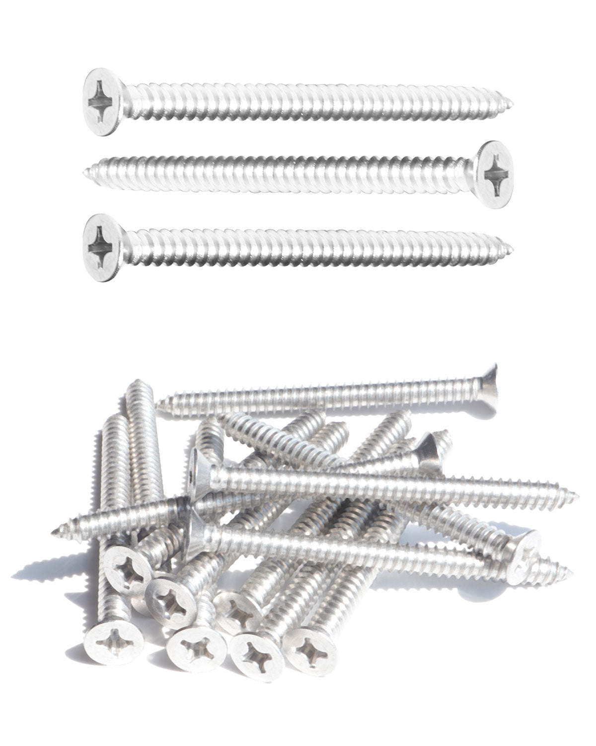 IMScrews 25pcs #12 x 2-1/2" (65mm) Stainless Flat Head Phillips Wood Screws 18-8 (304) Stainless Steel Countersunk Self Tapping Screws