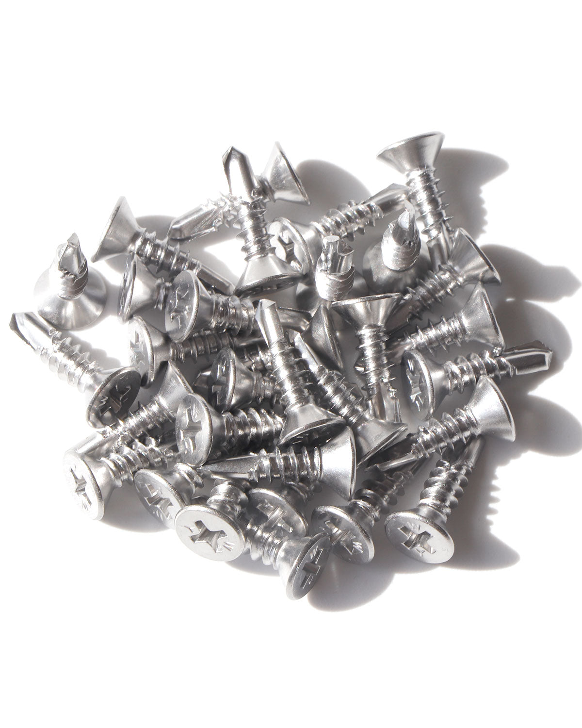 IMScrews 25 шт. # 12 x 3/4 дюйма, самосверлящие винты Phillips с плоской головкой из нержавеющей стали, винты из нержавеющей стали 410 с полной резьбой для листового металла Tek, винты по дереву и металлу