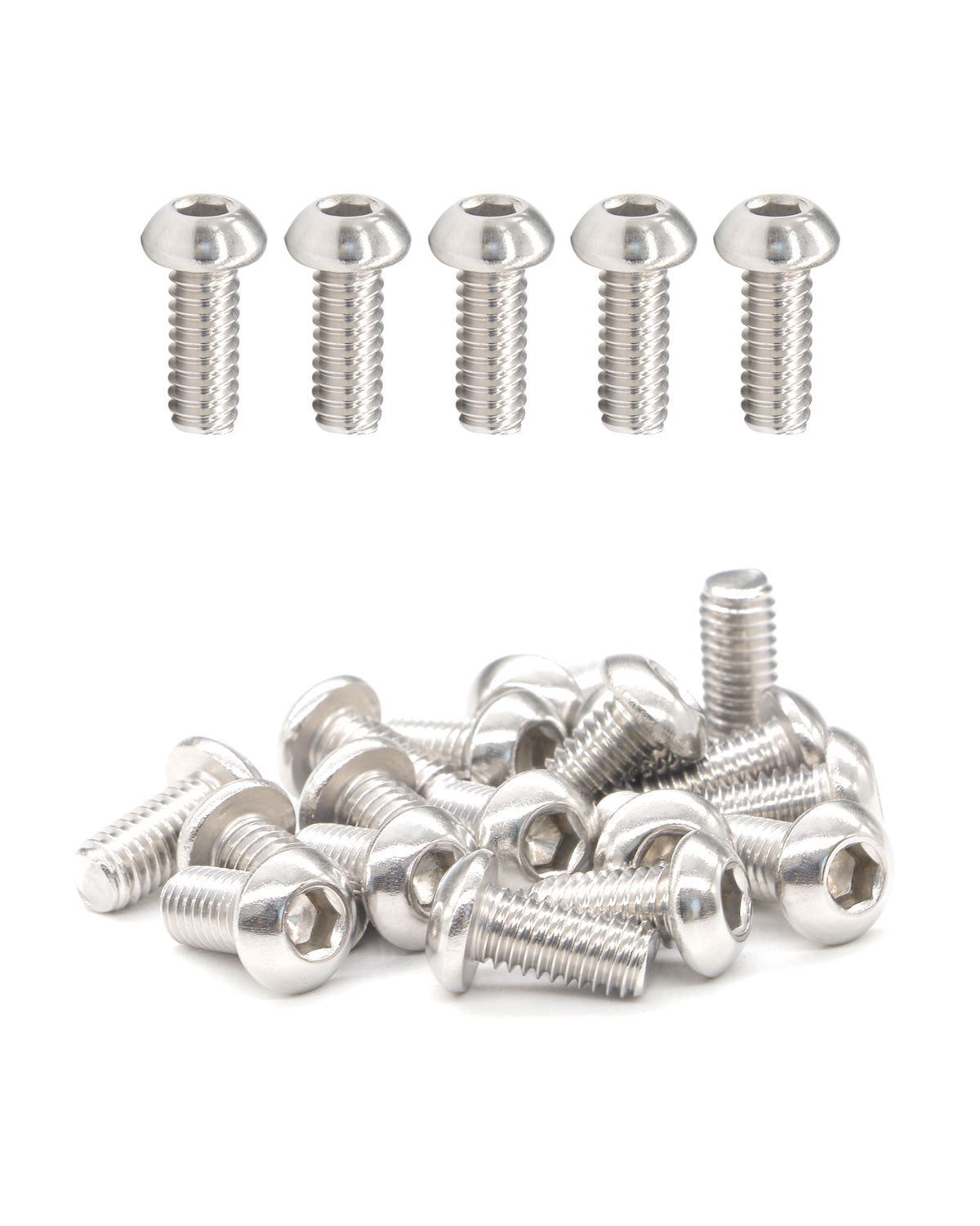 M4 x 1/2" (12mm) Button Head Socket Cap Bolts Screws 100pcs, 18-8 Stainless Steel 304 Allen Hex Drive Fully Thread Machine Screw ISO7380 | by IMSCREWS