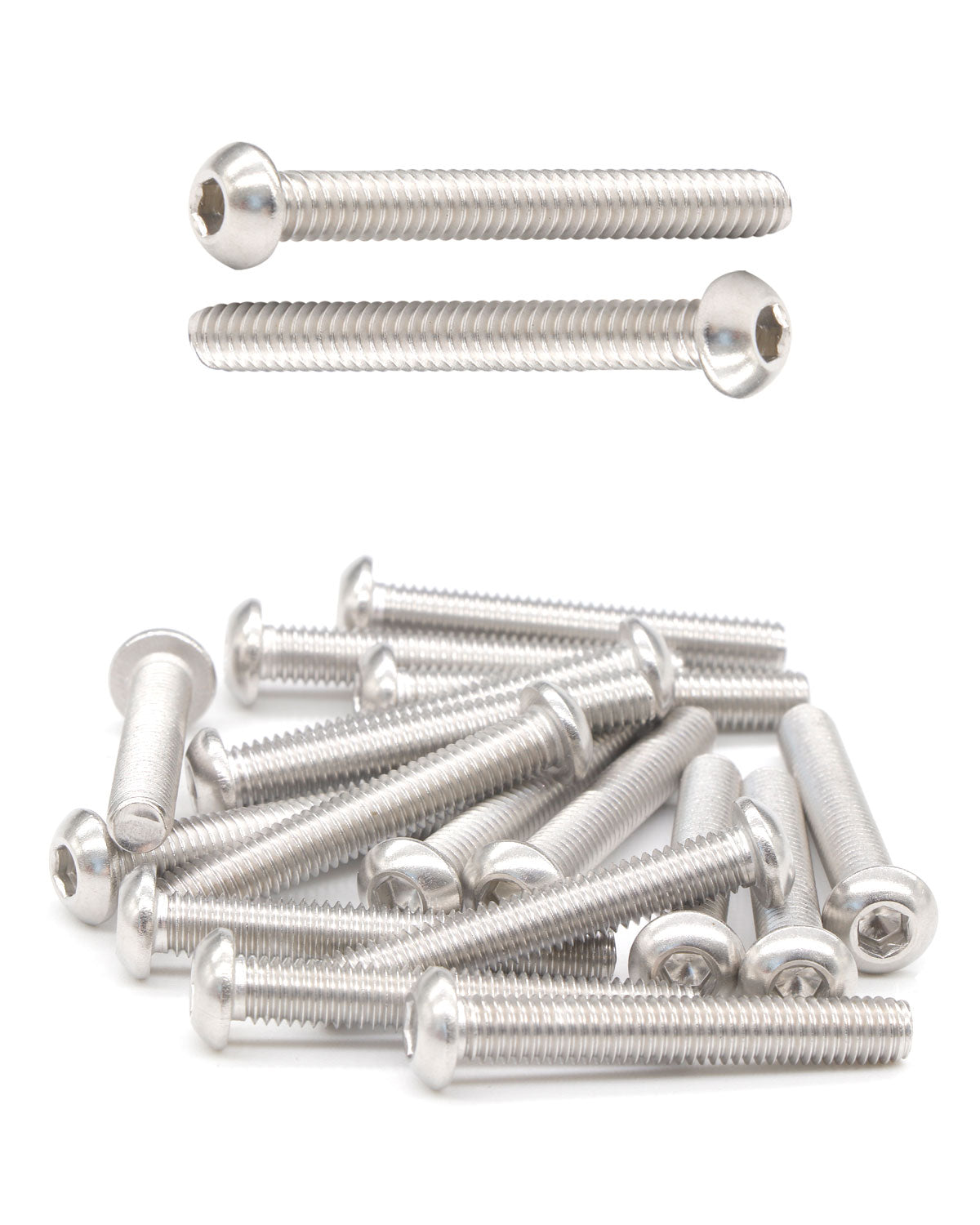 M4 x 1-1/2" Button Head Socket Cap Bolts Screws (50pcs) 18-8 Stainless Steel 304 Allen Hex Drive Fully Thread Machine Screw ISO7380 | by IMSCREWS