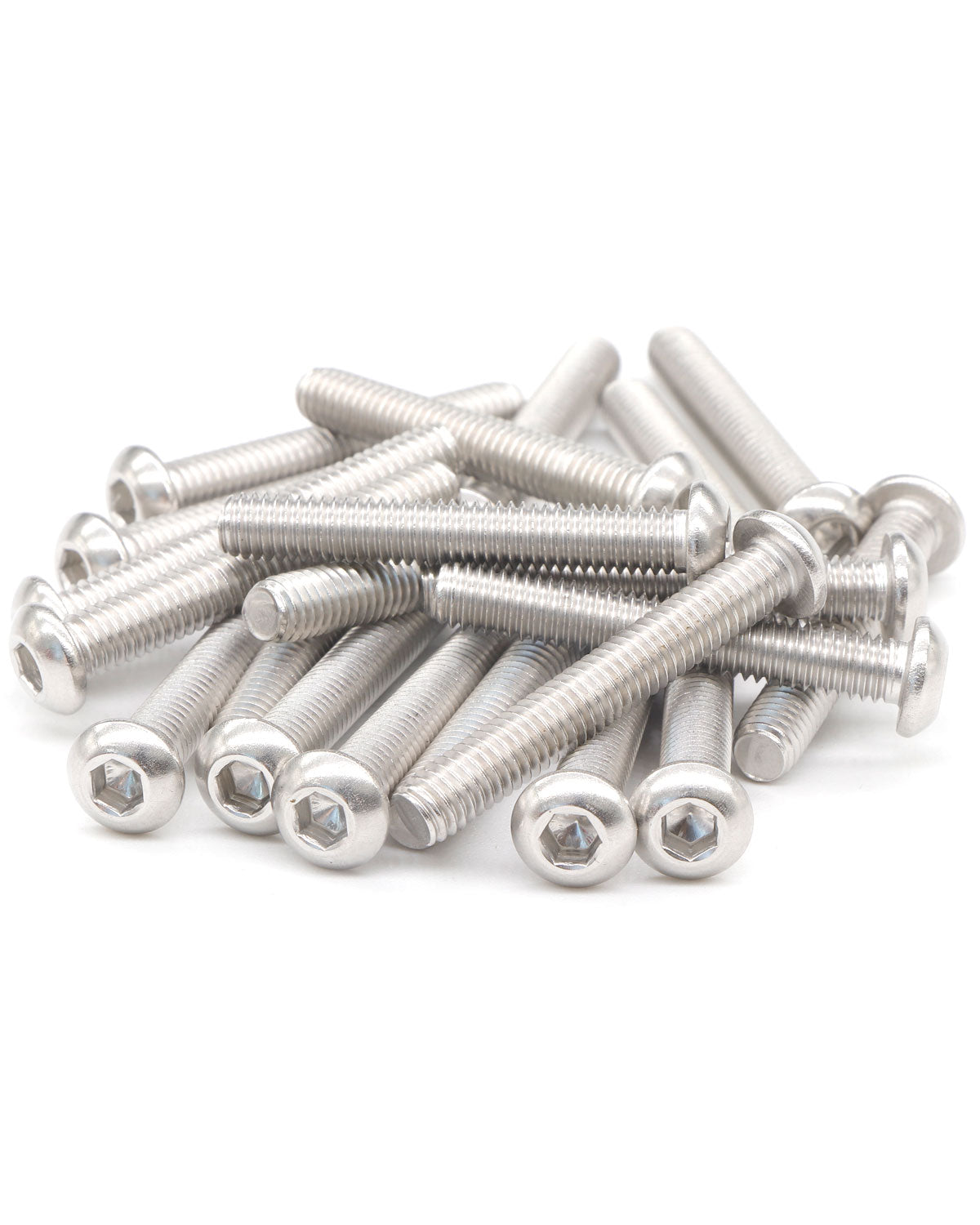 M4 x 1-1/2" Button Head Socket Cap Bolts Screws (50pcs) 18-8 Stainless Steel 304 Allen Hex Drive Fully Thread Machine Screw ISO7380 | by IMSCREWS