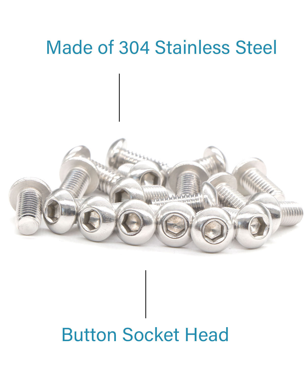 Болты с полукруглой головкой M6 x 12 мм, винты, 50 шт., 18-8, нержавею –  IMSCREWS