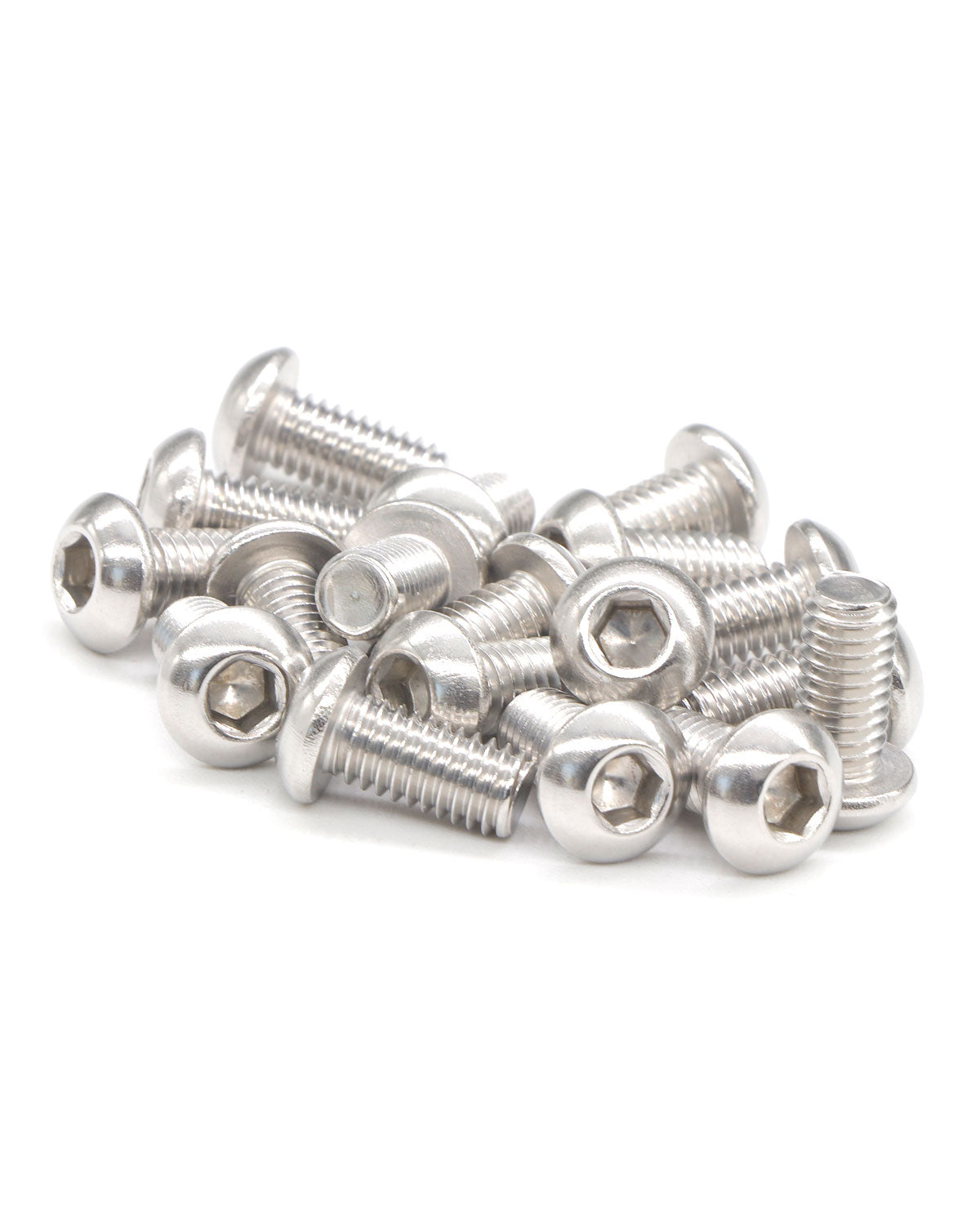 M6 x 1/2"(12mm) Button Head Socket Cap Bolts Screws 100pcs, 18-8 Stainless Steel 304 Allen Hex Drive Fully Thread Machine Screw ISO7380 | by IMSCREWS