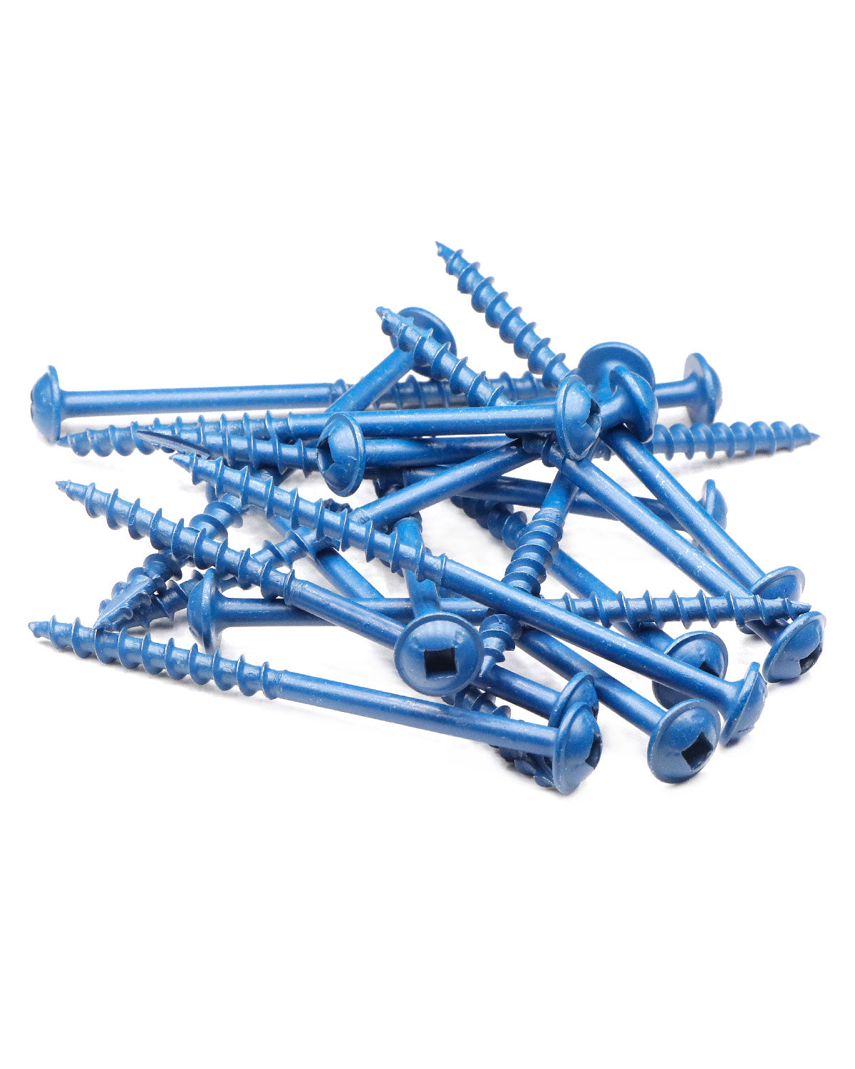 Pocket Hole Screws 100 PCS #8 x 2-1/2 Inch Wood Screws, Square Drive Washer Head Screws, Coarse Thread with Blue Coated for Outdoor, Indoor Use